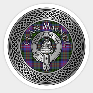 Clan MacNeil Crest & Tartan Knot Sticker